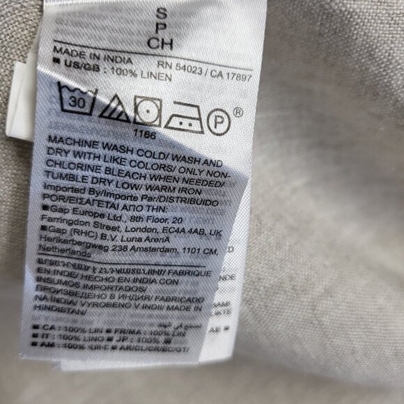 Banana Republic BR Mens Shirt 100% Linen Sze Small Button Up Long Sleeve Coastal - Picture 6 of 15